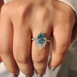 New Luxury Green Stone Diamond Moissanite for Women's <b>Silver</b> Gold Plated Engagement Wedding <b>Ring</b> Jewelry Gift - Product Image 5