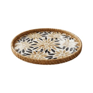 ถาดเสิร์ฟหอยมุกทำมือหวายสำหรับตกแต่งบ้านสุดหรู - Product Image 2