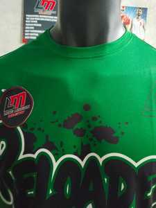 Conjunto de Camiseta de Baloncesto Sublimada para Hombre LONG MISSION, Diseño Green Reloaded, Secado Rápido, Poliéster, Cuello Redondo, Manga Corta, Adulto - Product Image 4