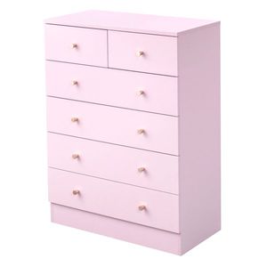 Commode moderne simple rose à 6 tiroirs - Product Image 5
