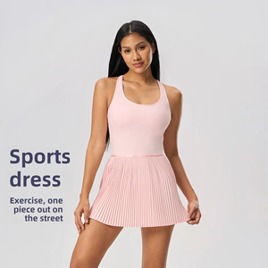 Jupe plissée personnalisée pour femme, taille haute, 2 en 1, sportive, pour la course à pied, le tennis, le paddle, le golf, le pickleball, avec poche - Product Image 3