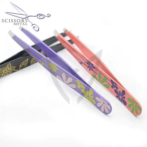 Pinzas Profesionales para Cejas de Acero Inoxidable de Grado Quirúrgico con Punta Curva para Extensión de Pestañas, Depilación y Maquillaje - Product Image 5