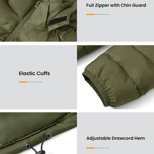Solid Color Quick Dry New Design Fashionable Cotton <b>Men's</b> <b>Jackets</b> New Style <b>Summer</b> Long Sleeves Front Zipper Puffer <b>Jacket</b> <b>Men</b> - Product Image 2