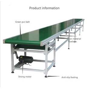 Bande transporteuse industrielle automatique en PVC, caoutchouc, nylon, PU - R V Packaging Machinery Solution Co. 230V Vert - Product Image 1