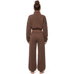 Custom sweatsuits cotton fleece sweatsuit custom boutique sweatsuit matching set for US Brands Low MOQ - Product Image 6
