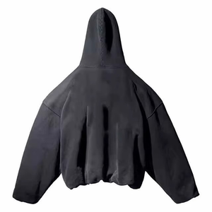 Sweat à capuche personnalisé à épaules tombantes sans cordon, 420 GSM, en coton, surdimensionné, double couche, lourd, pour hommes - Product Image 3