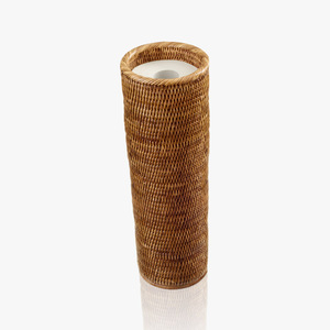 Combo eco-friendly rattan toilet <b>paper</b> <b>holder</b> basket with lid free-stand tissue <b>roll</b> <b>holders</b> - Product Image 2