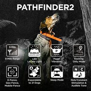 Dogtra Pathfinder 2 Additional Receiver Dog <b>GPS</b> <b>Tracker</b> e Collar Black LED Light No Monthly fees Satellite Real Time Tracking - Product Image 3