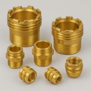 อะแดปเตอร์ข้อต่อทองเหลืองแบบหกเหลี่ยมกลึงด้วยเครื่อง CNC แบบล็อคตัวเอง เกลียวขวา มาตรฐาน ISO สำหรับติดตั้งแก๊ส ท่อ PPR CPVC UPVC - Product Image 2