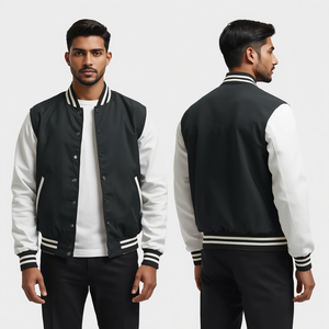 Chaqueta Varsity Minimalista Premium para Hombre, Ropa Casual de Calle - Product Image 3