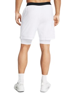 <b>Men</b> Solid <b>White</b> Quick Dry Sport Nogi MMA <b>Shorts</b> Canvas Front Logo with Pockets Elastic Waist Mid Length 100% Polyester - Product Image 4