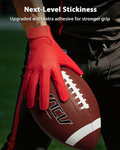 ถุงมือรับบอลอเมริกันฟุตบอล Pro Grip คุณภาพสูง ฝ่ามือเหนียวแน่น สีและโลโก้ปรับแต่งได้ น้ำหนักเบา - Product Image 3