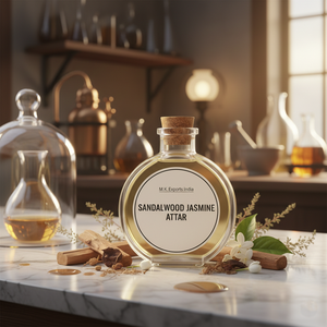 Aceite de Perfume Concentrado Indio Premium M.K Exports India Sandalwood Motia Bela Attar, a Base de Sándalo y Jazmín, con Aroma Floral Natural - Product Image 3