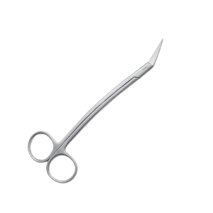 Ciseaux chirurgicaux dentaires Locklin 16,5 cm à bord de scie angulaire, manche courbé, en acier inoxydable, instrument médical chirurgical - Product Image 2