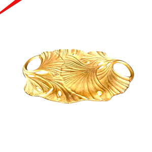 Plato Decorativo de Alta Calidad con Forma de Hoja de Corazón, Acabado Dorado, Hecho de Aluminio de Primera Calidad, Nuevo Plato para Servir - Product Image 2