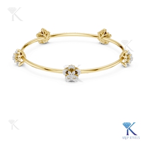 Luxury 14K <b>Solid</b> Gold Tennis <b>Bracelet</b> Brilliant Cut Lab Grown Diamond Centerpiece Halo Side Diamonds Engagement Party Gift - Product Image 1