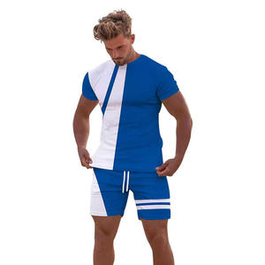 Ensemble T-shirt et Short Nouveau Style Coupe et Couture Unisexe Personnalisable pour Homme - Product Image 2
