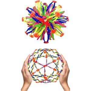 Pelota de Respiración Expandible de 5.5 a 10.2 Pulgadas para Alivio del Estrés, Pelotas y Accesorios de Ejercicio con Bordes Suaves y Diseño Colorido - Product Image 1