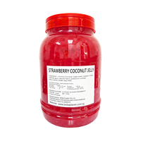 Nata de Coco de Fresa, Gelatina de Coco para Topping de Bubble Tea, Smoothies y Bebidas, Suministro a Granel, Nata de Coco Hecha en Taiwán