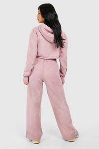 Sweat à capuche court en molleton 100 % coton pour femme, ourlet brut, hiver, logo personnalisé, broderie vieillie, écologique, respirant, vente en gros - Product Image 4