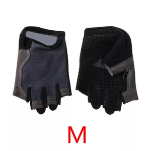 Gants en cuir demi-doigts personnalisés pour le cyclisme, le vélo, le ski, la pêche, fabriqués au Pakistan - Product Image 3