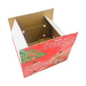 OEM Customizable 5-Layer Folding Corrugated Rectangle Dragon Fruit Slotted Recycled Cardboard Paper Flexographic UV <b>Printed</b> - Product Image 4