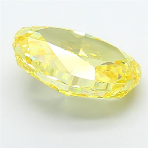 Pierre précieuse certifiée CVD, pierre de luxe étincelante pour bijoux fins, magnifique diamant de laboratoire de couleur jaune intense, taille ovale - Product Image 5