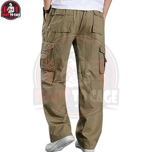 Pantalones Cargo de Algodón para Adultos, Hechos en Pakistán, Totalmente Personalizados, Diseño Único, Cintura Elástica Completa, Cierre de Botones, Precio al por Mayor - Product Image 3