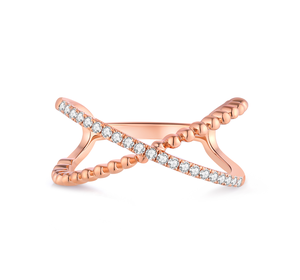 Bague en argent plaqué avec diamant de laboratoire, style Timeless Bloom Pure Halo Regal Promise Crown Classic Aura, pour mariage et anniversaire - Product Image 2