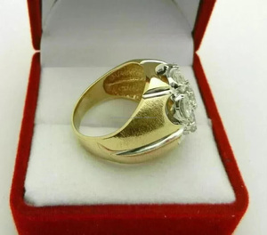 Real Moissanite Cluster Wedding <b>Ring</b> for <b>Men</b> & Women Gold Plated 925 Silver Engagement Promise <b>Ring</b> Unique Gifts Proposal <b>ring</b> - Product Image 4