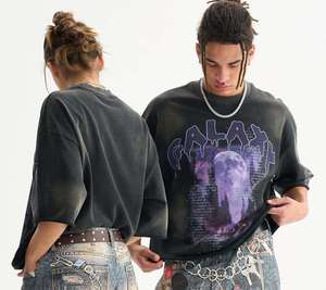 Camiseta de Hombre de Alta Calidad, Talla Grande, Personalizada, Básica, Lisa, 100% Algodón, Antiarrugas, Cuello en V, Venta al Por Mayor - Product Image 1