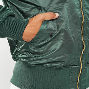 Blouson bomber décontracté pour homme avec fermeture éclair et logo - Vêtement d'extérieur d'hiver respirant et à séchage rapide, respectueux de l'environnement, en tissu polyester/nylon - Product Image 6