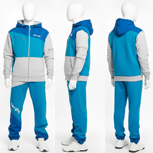 Conjunto Deportivo para Hombre, Sudadera con Capucha, Pantalones Largos Ajustados, Traje Deportivo con Rayas para Hombre - Product Image 1