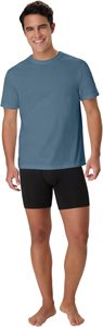 Camiseta de Algodón para Hombre, Corte Regular, Color Sólido, Manga Corta, Cuello Redondo, Estilo Casual, Tejido de Punto Liso - Product Image 5