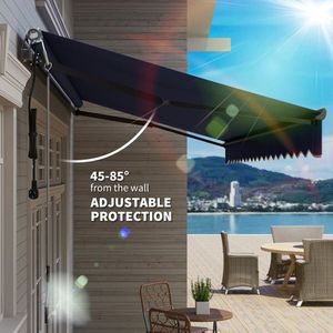 Tenda da Sole Retrattile in Lega di Alluminio con Finitura Rivestita in PVC, Larghezza Massima 6m, Illuminazione LED, Uso Residenziale - Product Image 5
