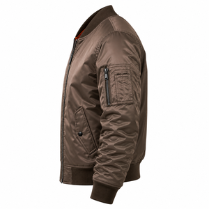 Blouson universitaire bleu marine pour homme, couleur unie, fermeture boutonnée recouverte, manches contrastantes, vêtement d'extérieur décontracté, tricoté en polyester pour l'hiver - Product Image 5