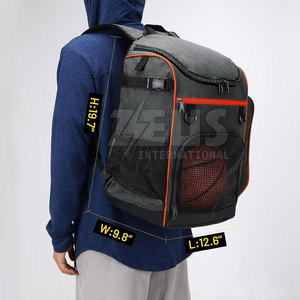 Sac à dos de basketball facile à transporter avec poches latérales pour bouteilles d'eau, fabricant pakistanais de sacs à dos de basketball - Product Image 6