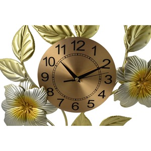 Flower Design Metal Gold Finished <b>Table</b> <b>Clock</b> Ideal For Gifting And Home Room Decoration Elegant Luxury Decorative Timepiece - Product Image 5
