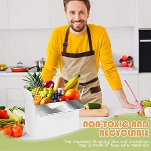 Boxit.pk Organic Insulated Packaging <b>Boxes</b> Corrugated <b>Cooler</b> <b>Boxes</b> with Foil Liner for Fresh Frozen Food & Meat - Product Image 2