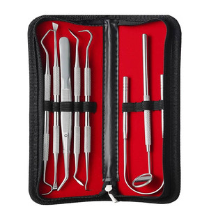 Kit de Blanchiment Dentaire en Acier Inoxydable, Instruments de Traitement pour Dentistes, Set de Grattoirs et Détartreurs, Miroir Dentaire - Product Image 6