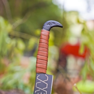 Handmade Viking Hunting Knife <b>Set</b> Carbon Steel Industrial Grade High Quality Leather Wrap Handle Sheath Outdoor Camping OEM - Product Image 2