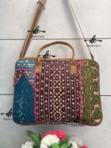 Banjara กระเป๋าหนังนิ่มสำหรับผู้หญิง, กระเป๋าแมสเซนเจอร์กระเป๋าปักลายสไตล์วินเทจแบบดั้งเดิมสไตล์อินเดียสำหรับผู้หญิง - Product Image 6
