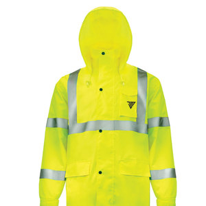 เสื้อแจ็คเก็ตนิรภัยสะท้อนแสงแบบกันน้ำสำหรับผู้ชาย ANSI Class 2 พร้อมโลโก้สั่งทำพิเศษ ให้ความอบอุ่น เหมาะสำหรับงานก่อสร้าง มองเห็นได้ชัดเจน - Product Image 3