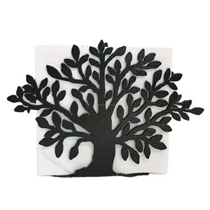 ที่ใส่กระดาษเช็ดปากแบบโลหะพิมพ์ลายต้นไม้แห่งชีวิตตู้จัดของตกแต่งบ้านเครื่องประดับขายส่งกล่องบรรจุ - Product Image 1