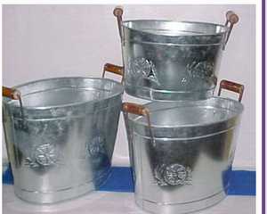 Wholesale Cute Easter Gift Bucket Colored <b>Iron</b> Bucket with Handle Colorful Small Galvanized Pail Set of <b>6</b> Lollipop Flower - Product Image 3