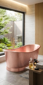 Bañeras de cobre en línea, comprar bañeras de cobre en India, bañeras de cobre de calidad de exportación, proveedor de bañeras de cobre de lujo - Product Image 4