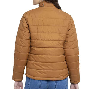 <b>Lightweight</b> Quilted Puffer <b>Jacket</b> Women's Autumn Warm Windproof Zipper Front Turtleneck Solid Color Casual Outerwear with - Product Image 4