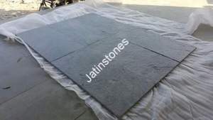 Dalles en pierre d'ardoise gris argenté, finition naturelle lisse, pour revêtement mural, sol, patio, allée de jardin, dalles décoratives extérieures - Product Image 4