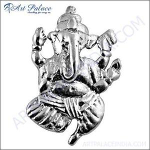 925 Sterling Silver Ganesh Casual Pendants Fashionable Ganesh Silver Pendant Necklace - Product Image 1