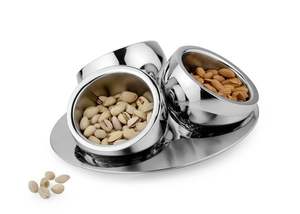 Cuenco de metal artesanal para chocolate, centro de mesa decorativo para una mesa de comedor elegante, exhibición para bodas y fiestas. - Product Image 6